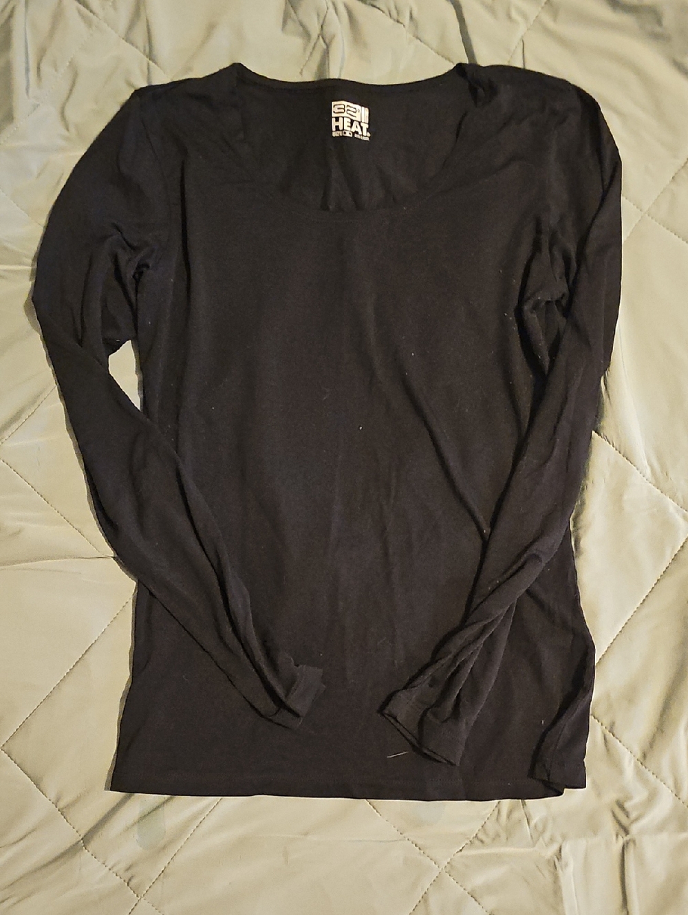 💜 32 Degrees Black Long Sleeve Scoop Neck Tee 💜